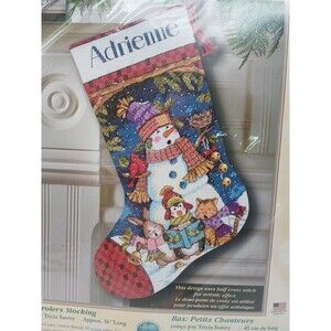 Dimensions 8751 Cute Carolers Christmas Stocking Counted Cross Stitch Kit NEW